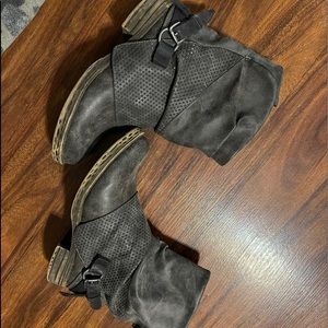 Distressed boots